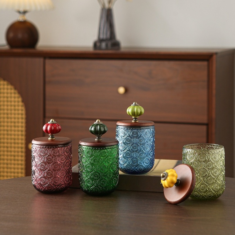 Candle Making Jars With Lids - Caixa de armazenamento de cotonetes de