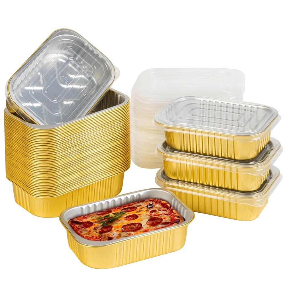 Tin Container Lid - Pequenas assadeiras de alumínio com tampas,