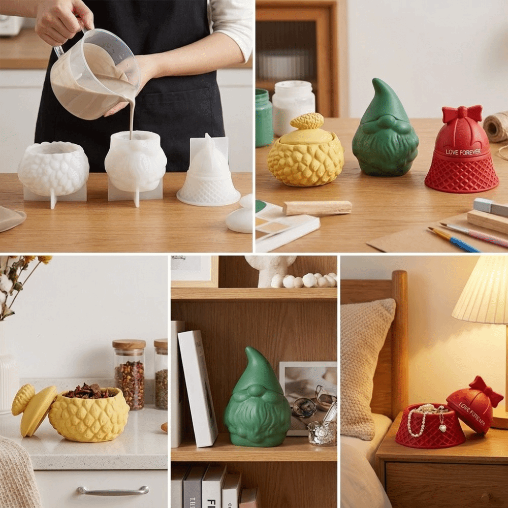Molde de silicone para frasco  - Candle Making Jars With Lids avaliação e preço